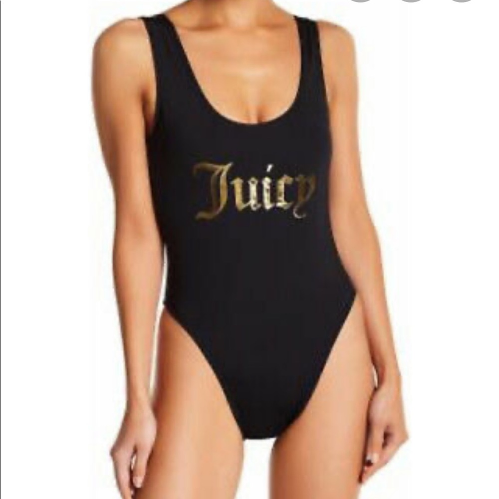 Juicy Couture Black One Piece Swimsuit